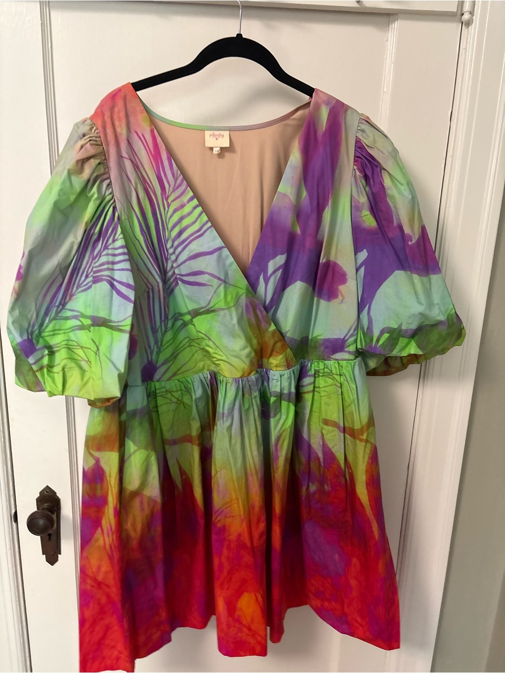 Plenty by Tracy Reese Pastel Trim Scoop Neck Top in Lavender and Mint